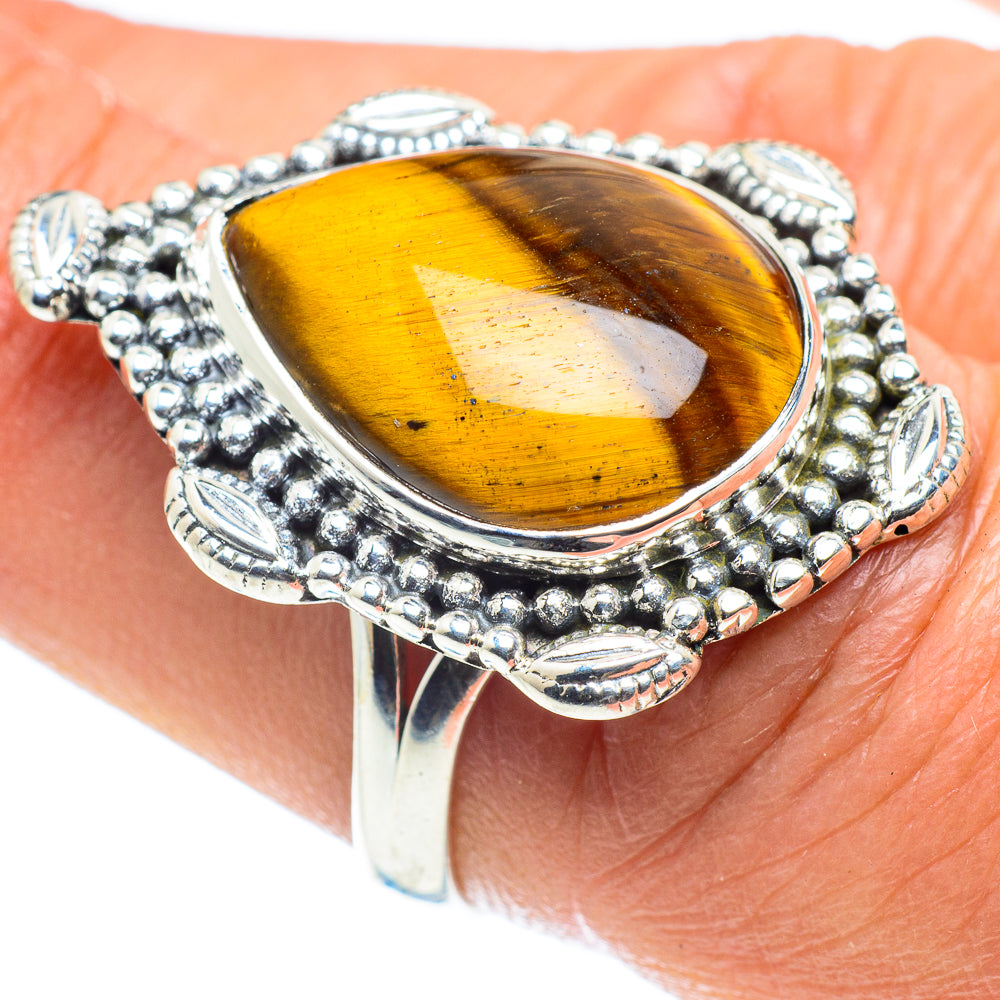 Tiger Eye Rings handcrafted by Ana Silver Co - RING58482