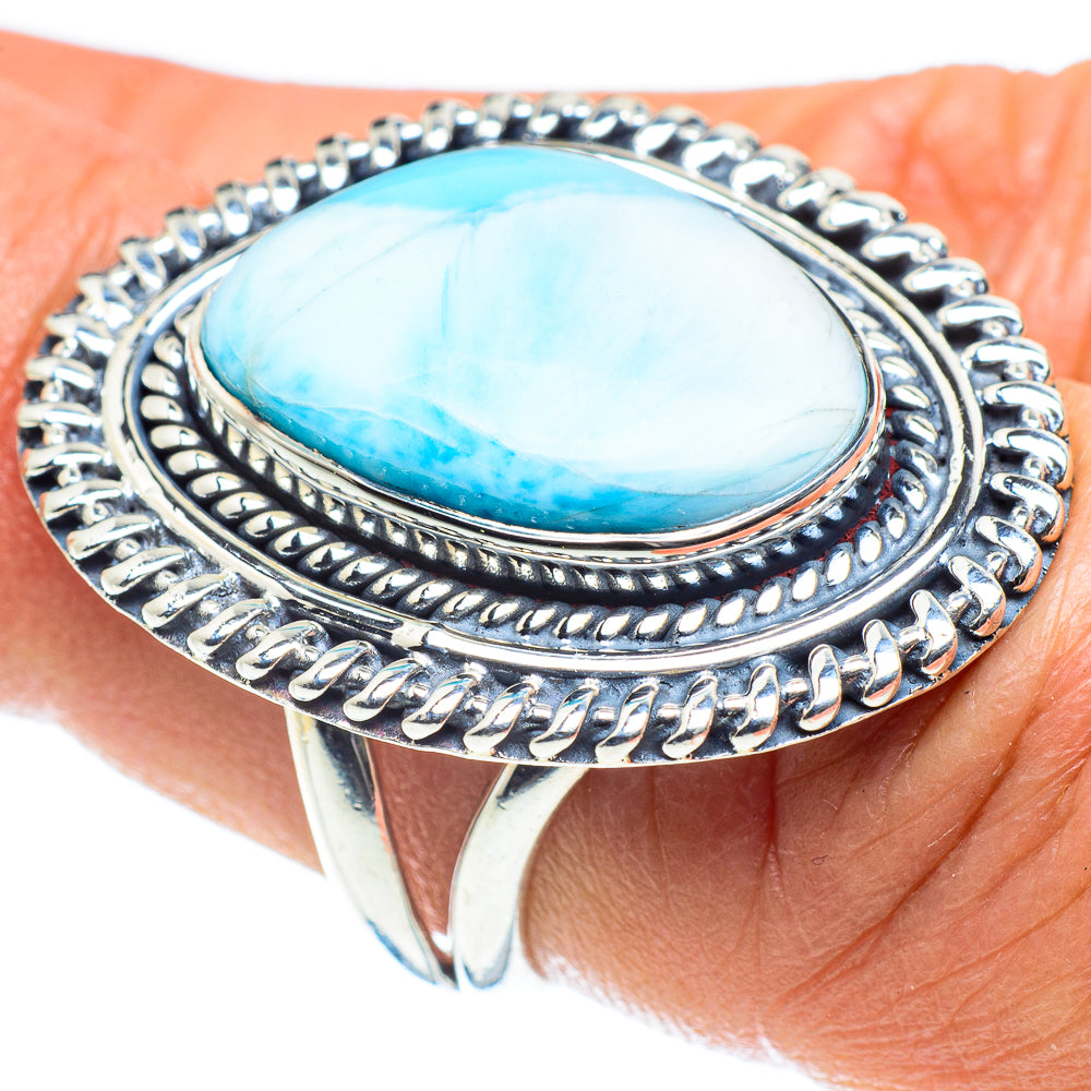 Larimar Rings handcrafted by Ana Silver Co - RING58484