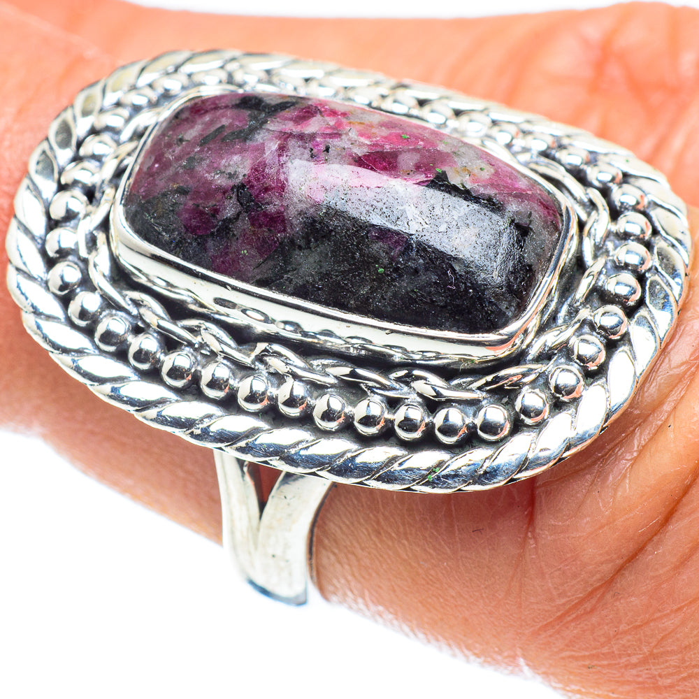 Russian Eudialyte Rings handcrafted by Ana Silver Co - RING58486