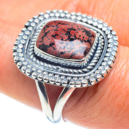 Fireworks Obsidian Rings handcrafted by Ana Silver Co - RING58492