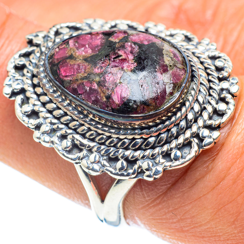 Russian Eudialyte Rings handcrafted by Ana Silver Co - RING58495