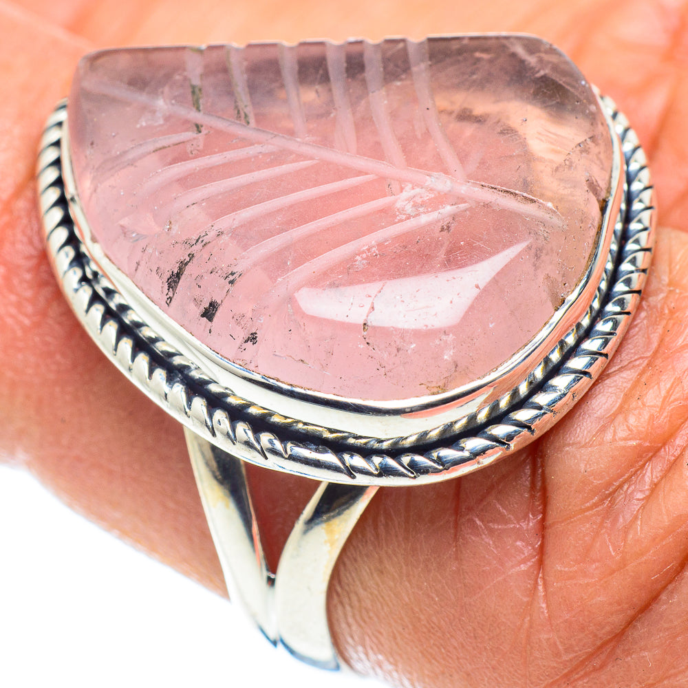 Rose Quartz Rings handcrafted by Ana Silver Co - RING58499
