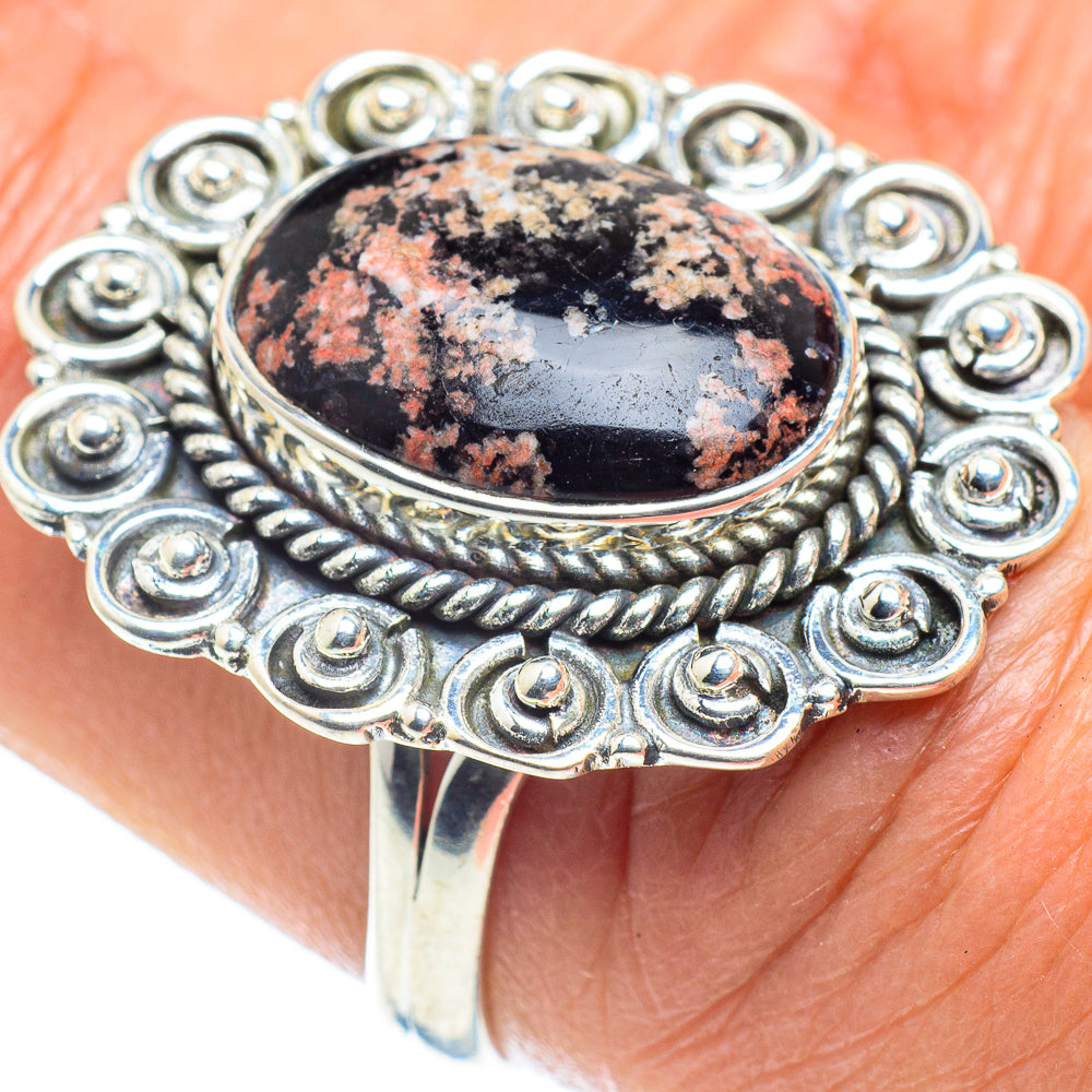 Fireworks Obsidian Rings handcrafted by Ana Silver Co - RING58504