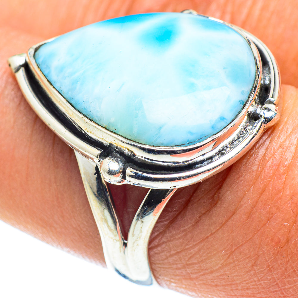 Larimar Rings handcrafted by Ana Silver Co - RING58507