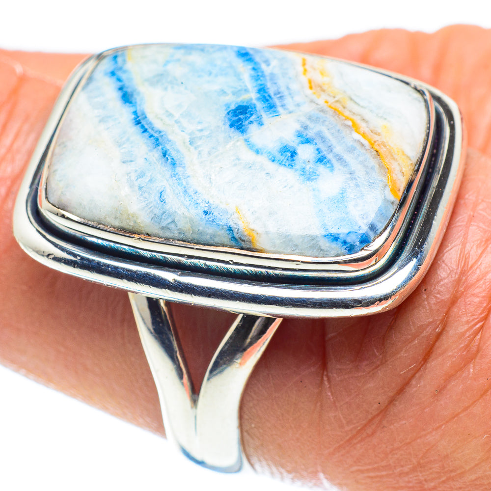 Blue Scheelite Rings handcrafted by Ana Silver Co - RING58515