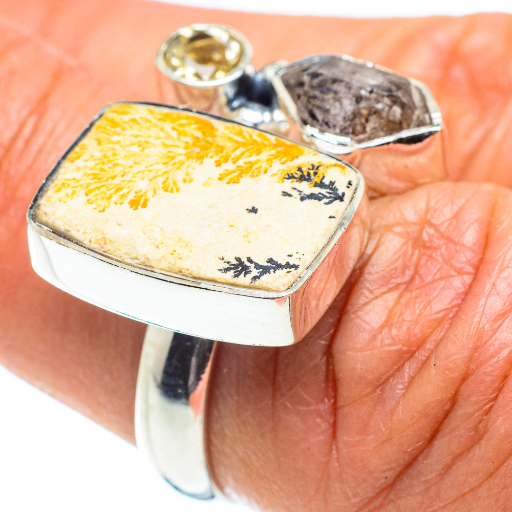 Germany Psilomelane Dendrite Rings handcrafted by Ana Silver Co - RING58517