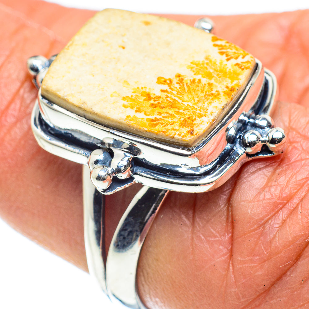 Germany Psilomelane Dendrite Rings handcrafted by Ana Silver Co - RING58519