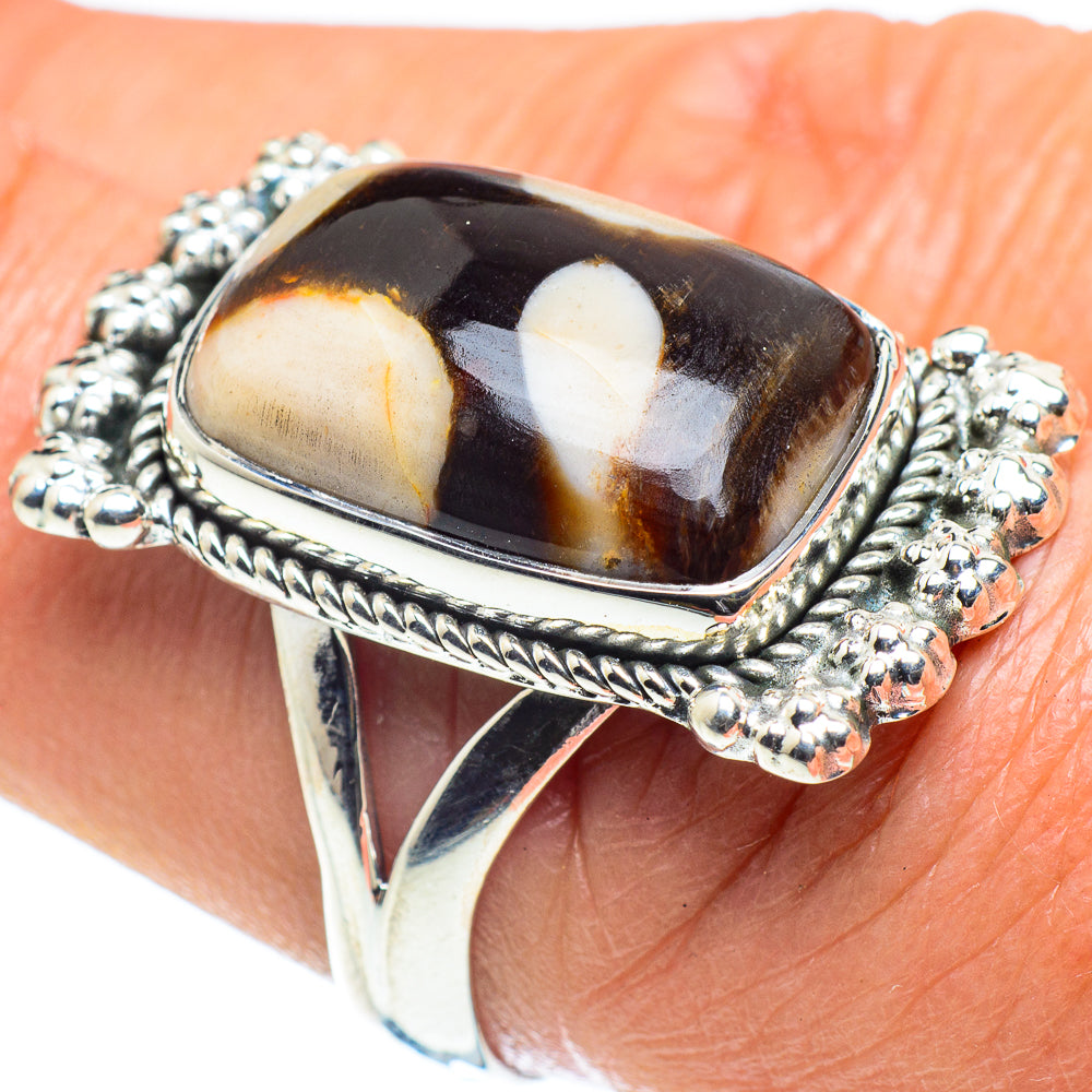 Peanut Wood Jasper Rings handcrafted by Ana Silver Co - RING58525