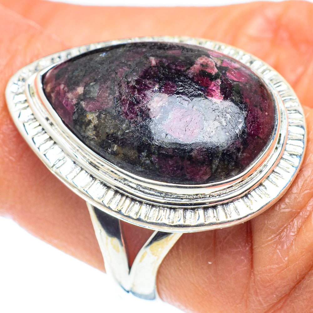 Russian Eudialyte Rings handcrafted by Ana Silver Co - RING58533