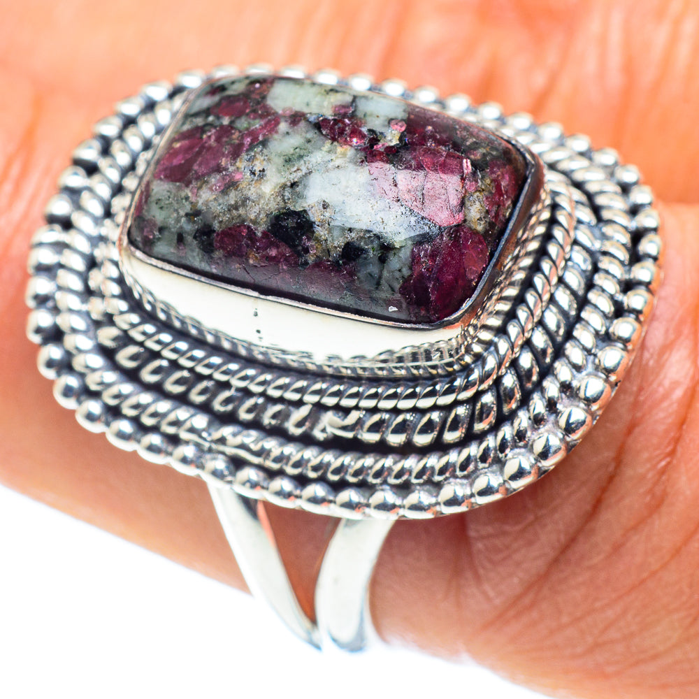 Russian Eudialyte Rings handcrafted by Ana Silver Co - RING58536