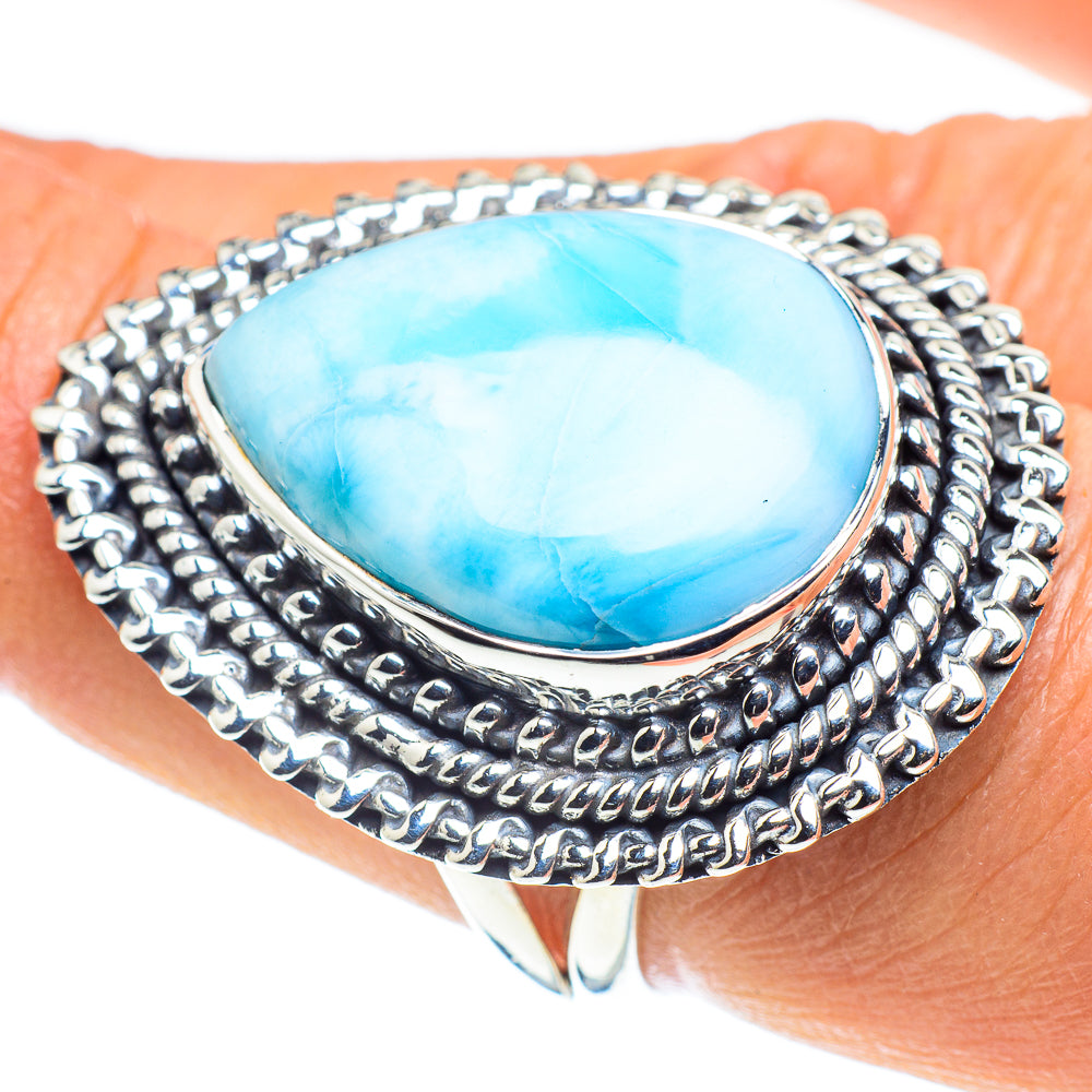 Larimar Rings handcrafted by Ana Silver Co - RING58547