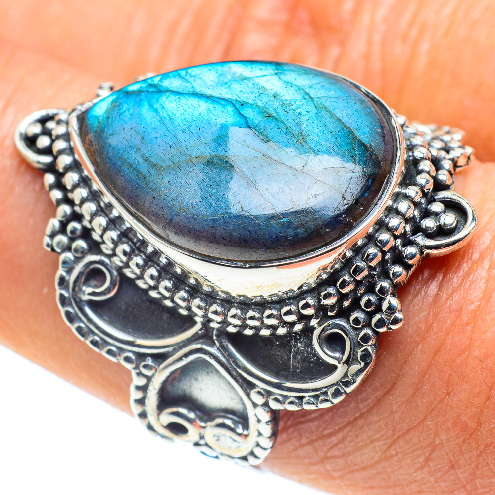 Labradorite Rings handcrafted by Ana Silver Co - RING58551