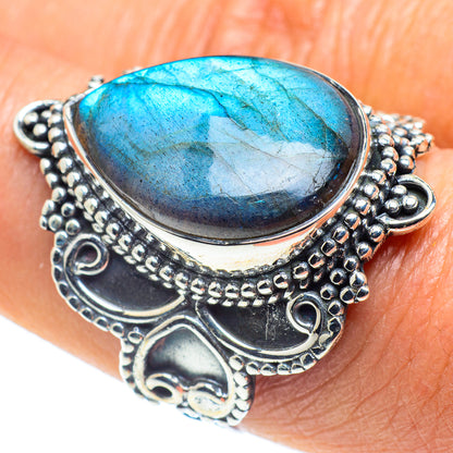 Labradorite Rings handcrafted by Ana Silver Co - RING58551