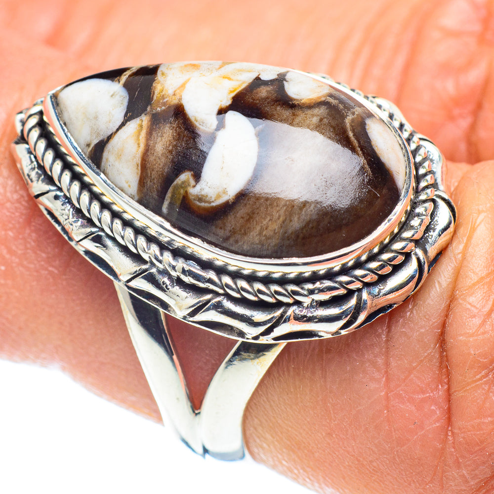Peanut Wood Jasper Rings handcrafted by Ana Silver Co - RING58560
