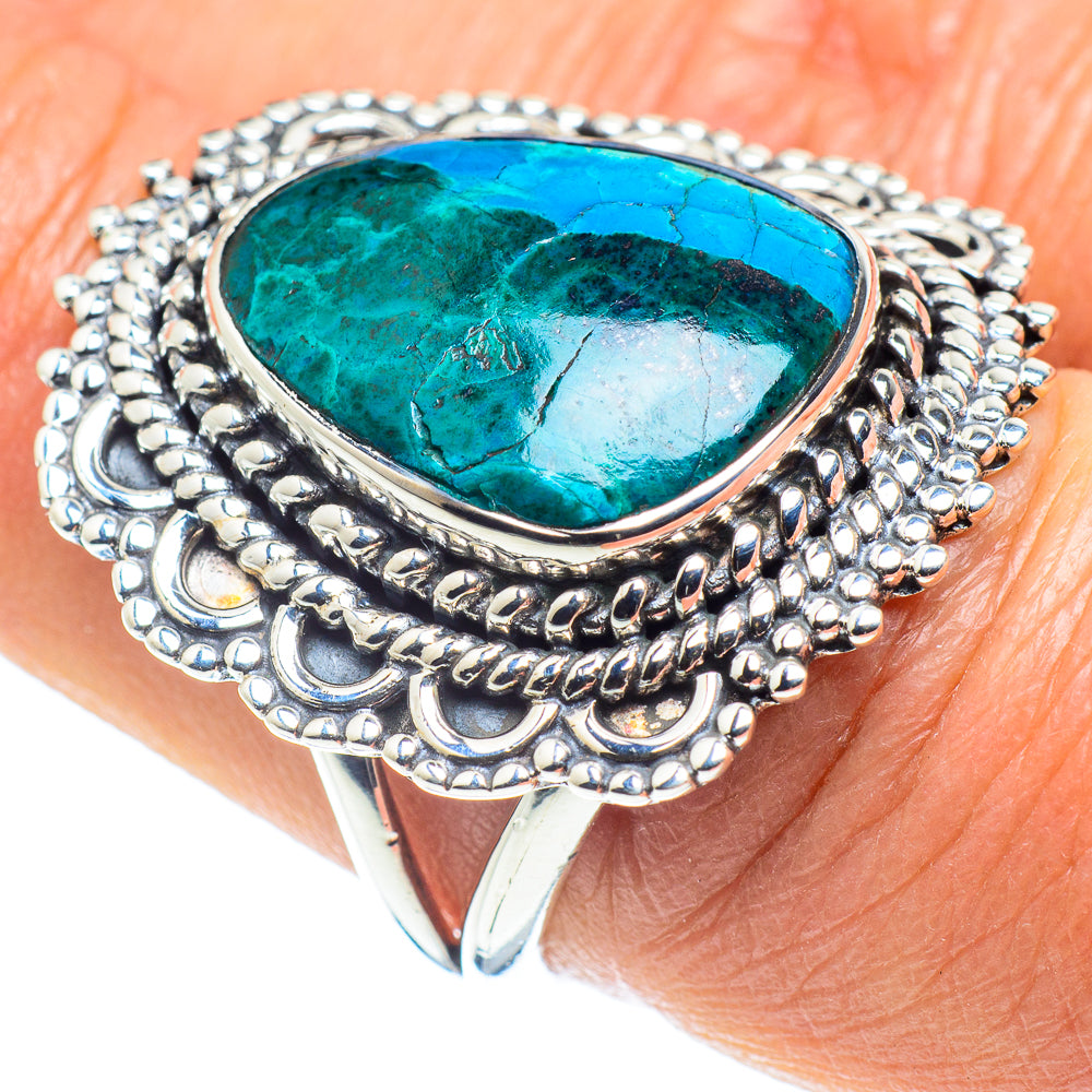 Chrysocolla Rings handcrafted by Ana Silver Co - RING58561
