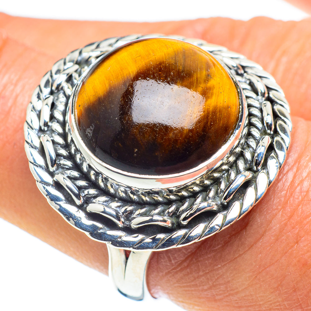 Tiger Eye Rings handcrafted by Ana Silver Co - RING58566