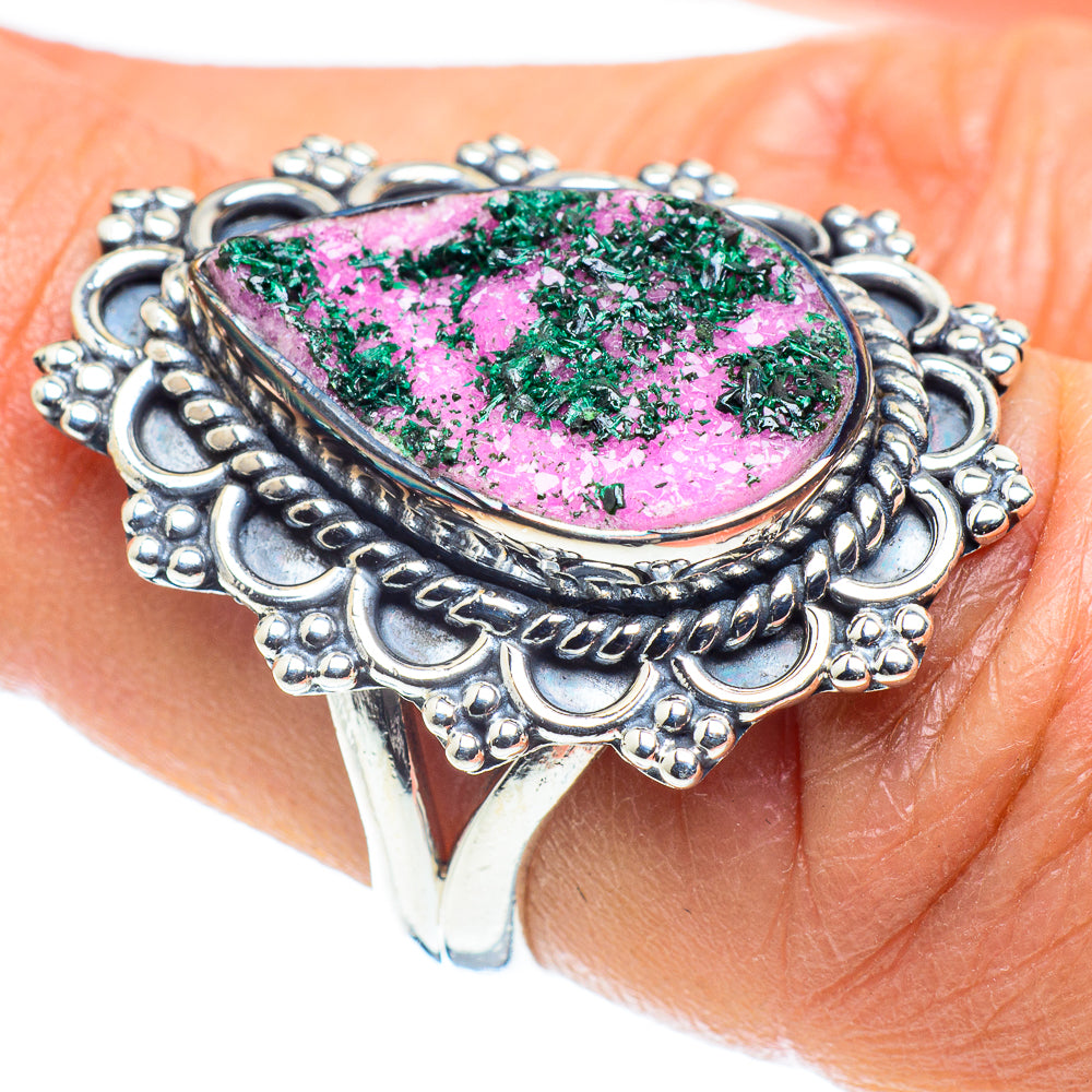 Cobalto Calcite Druzy Rings handcrafted by Ana Silver Co - RING58574