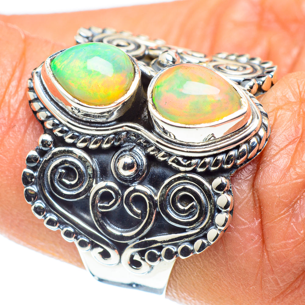 Ethiopian Opal Rings handcrafted by Ana Silver Co - RING58578