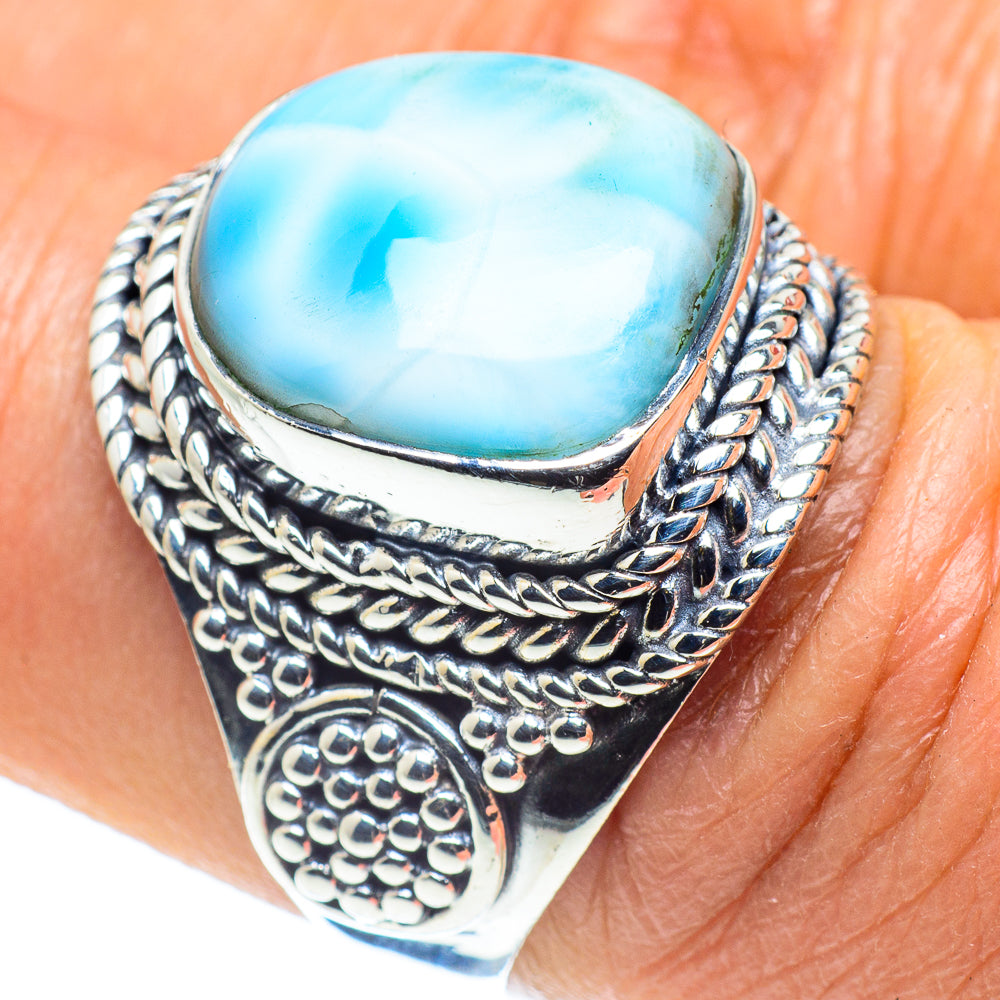 Larimar Rings handcrafted by Ana Silver Co - RING58581