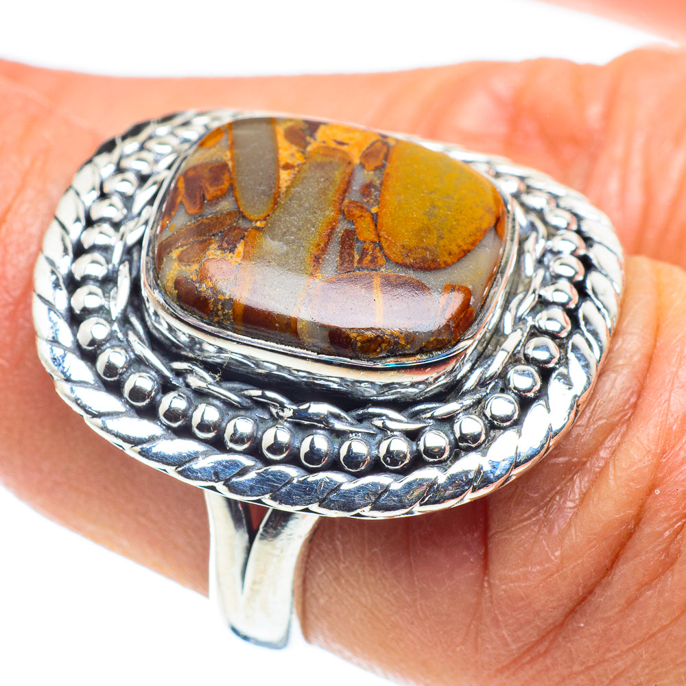 Bamboo Jasper Rings handcrafted by Ana Silver Co - RING58593