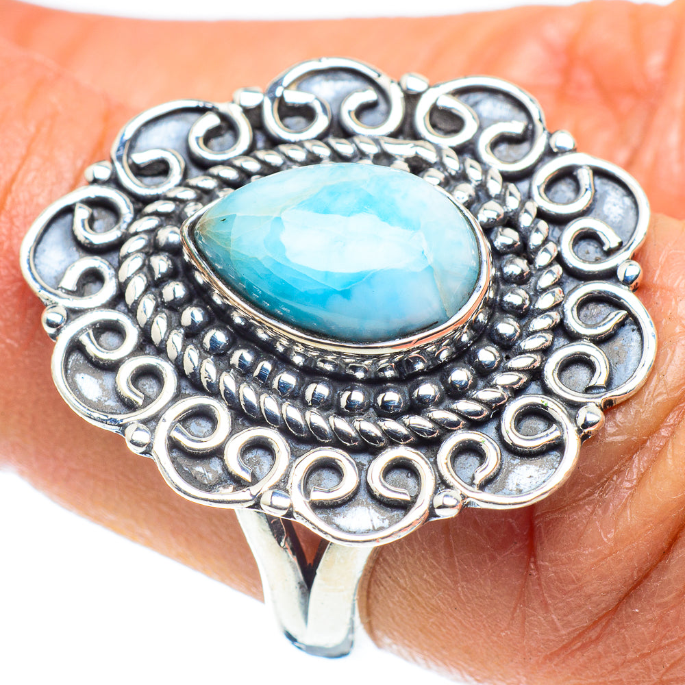 Larimar Rings handcrafted by Ana Silver Co - RING58595