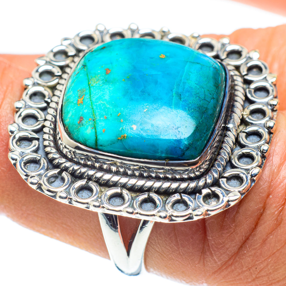 Chrysocolla Rings handcrafted by Ana Silver Co - RING58608