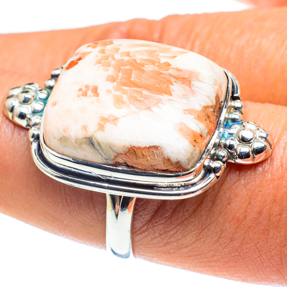 Scolecite Rings handcrafted by Ana Silver Co - RING58614