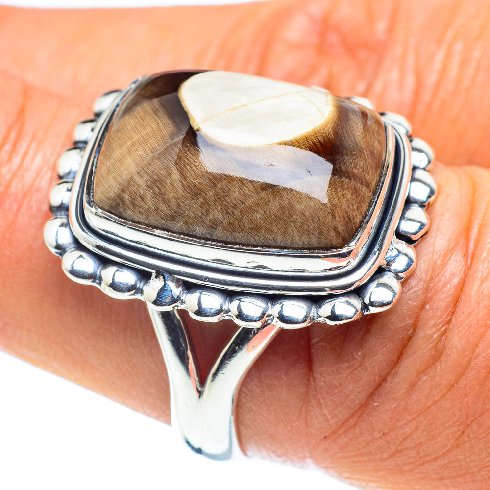 Peanut Wood Jasper Rings handcrafted by Ana Silver Co - RING58619