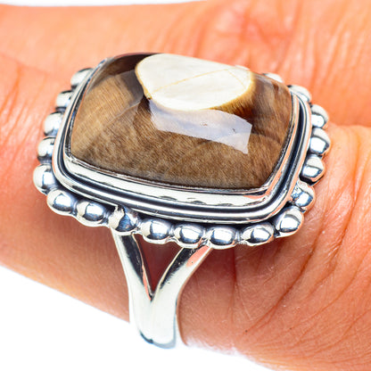 Peanut Wood Jasper Rings handcrafted by Ana Silver Co - RING58619