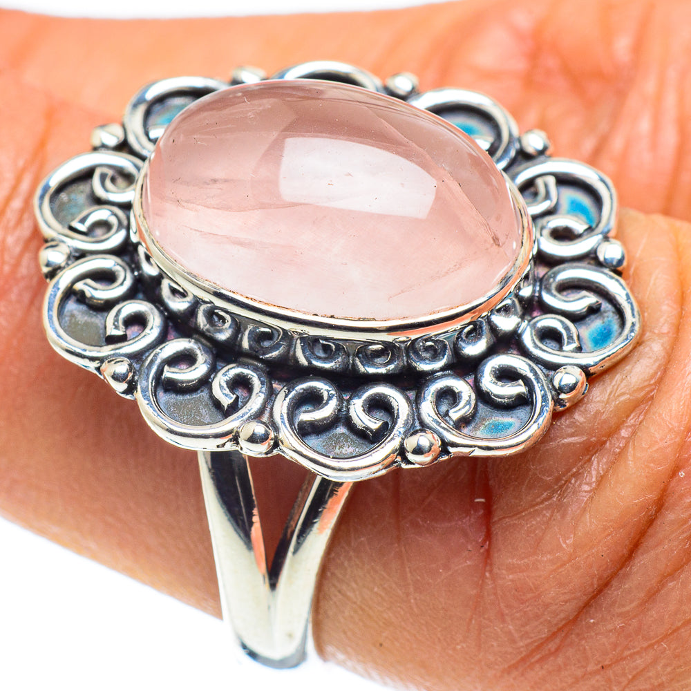 Rose Quartz Rings handcrafted by Ana Silver Co - RING58622