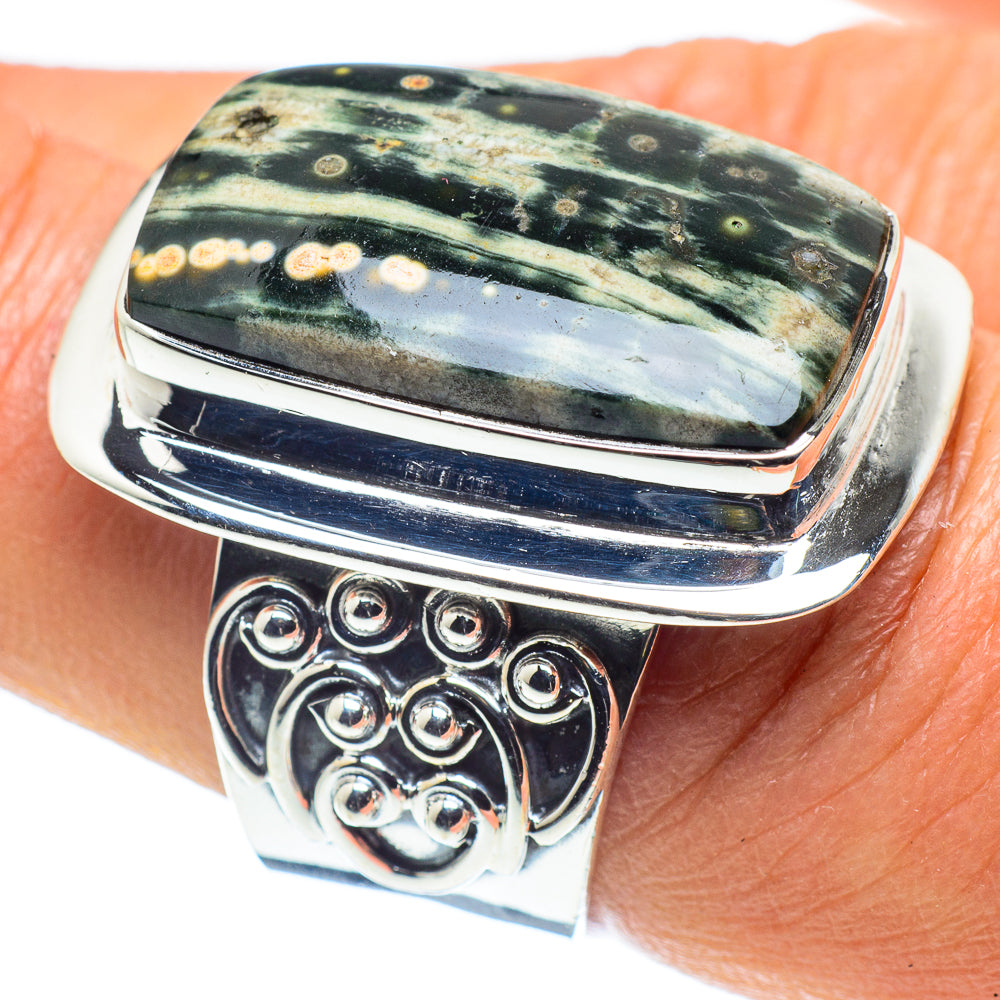 Ocean Jasper Rings handcrafted by Ana Silver Co - RING58629