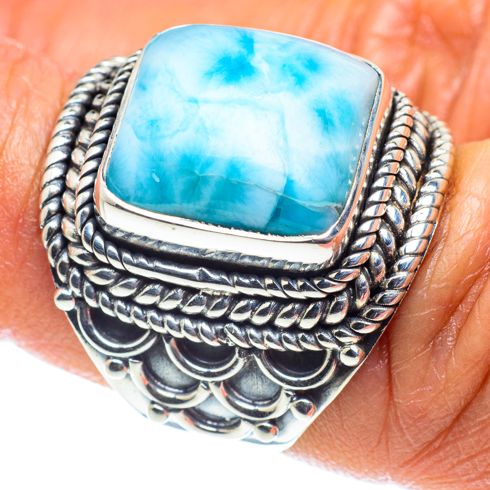 Larimar Rings handcrafted by Ana Silver Co - RING58641