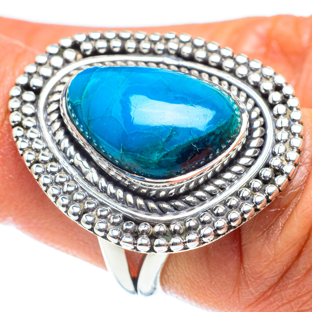 Chrysocolla Rings handcrafted by Ana Silver Co - RING58642