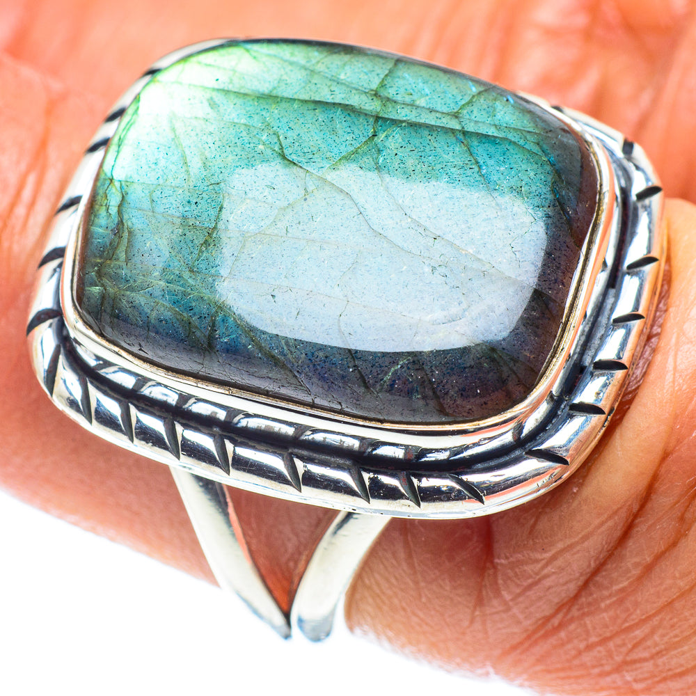 Labradorite Rings handcrafted by Ana Silver Co - RING58643