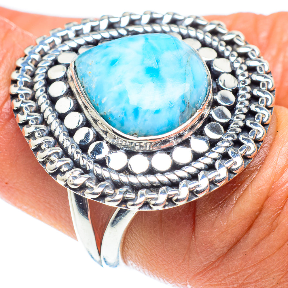 Larimar Rings handcrafted by Ana Silver Co - RING58655
