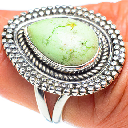 Lemon Chrysoprase Rings handcrafted by Ana Silver Co - RING58657