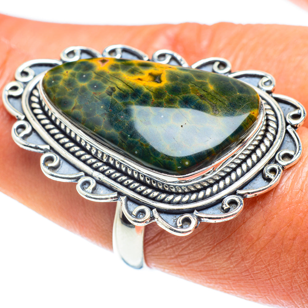 Ocean Jasper Rings handcrafted by Ana Silver Co - RING58658