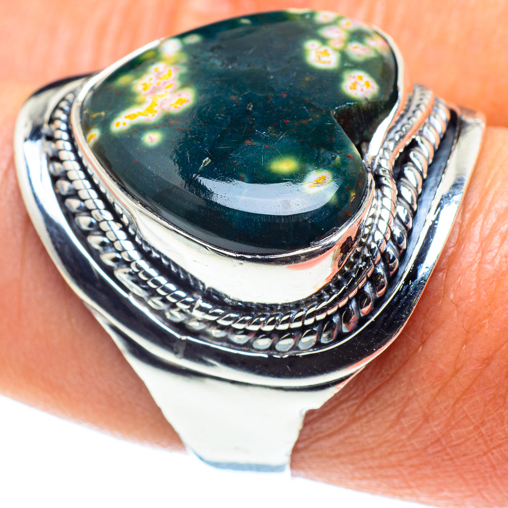 Ocean Jasper Rings handcrafted by Ana Silver Co - RING58673