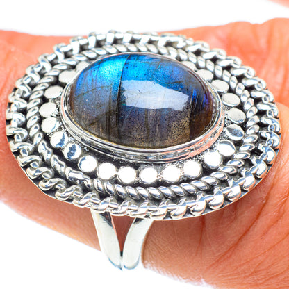 Labradorite Rings handcrafted by Ana Silver Co - RING58697
