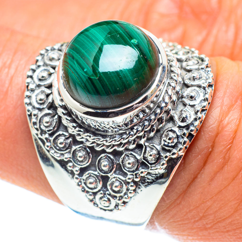 Malachite Rings handcrafted by Ana Silver Co - RING58707