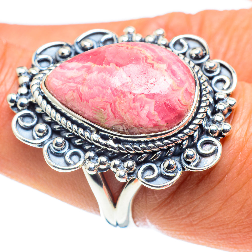 Rhodochrosite Rings handcrafted by Ana Silver Co - RING58709