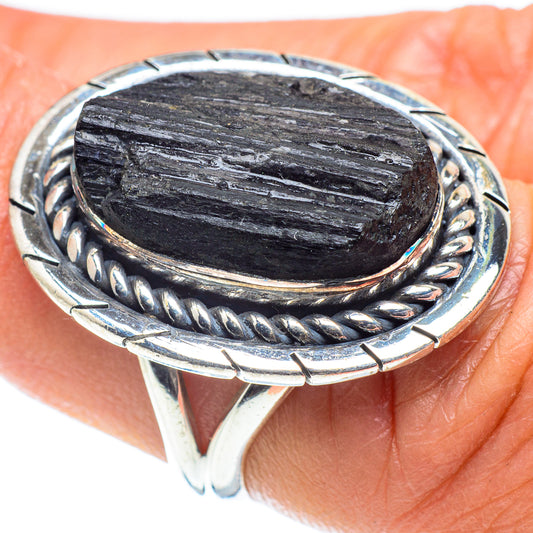 Black Tourmaline Rings handcrafted by Ana Silver Co - RING58711