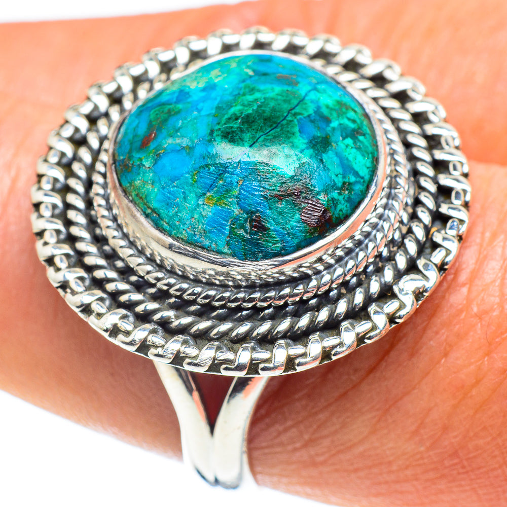 Chrysocolla Rings handcrafted by Ana Silver Co - RING58717