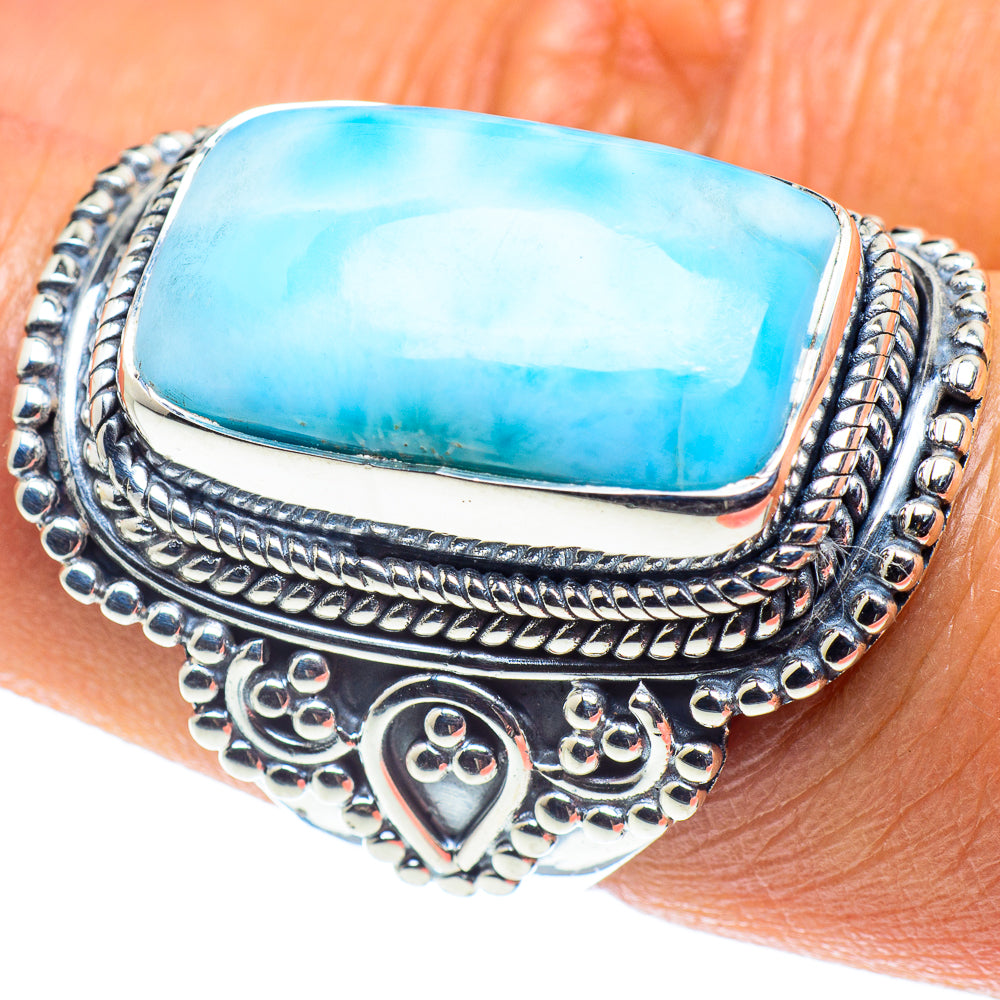 Larimar Rings handcrafted by Ana Silver Co - RING58720