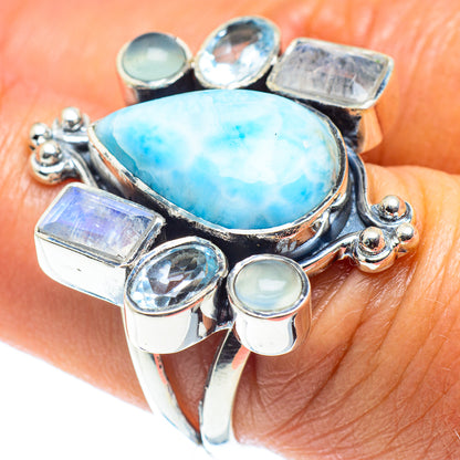Larimar Rings handcrafted by Ana Silver Co - RING58721