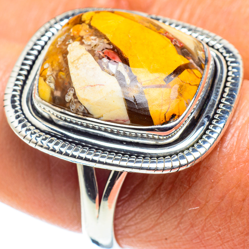 Brecciated Mookaite Rings handcrafted by Ana Silver Co - RING58732
