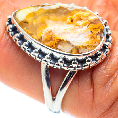 Plume Agate Rings handcrafted by Ana Silver Co - RING58733