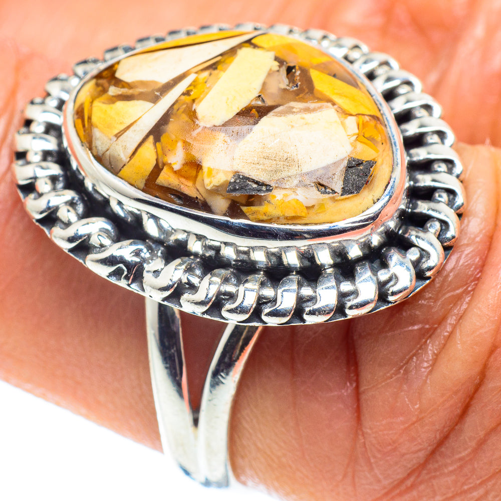 Brecciated Mookaite Rings handcrafted by Ana Silver Co - RING58734