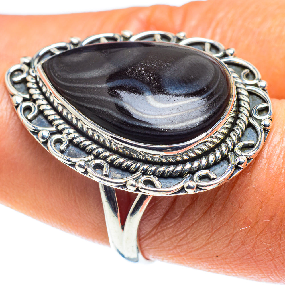 Psilomelane Rings handcrafted by Ana Silver Co - RING58736