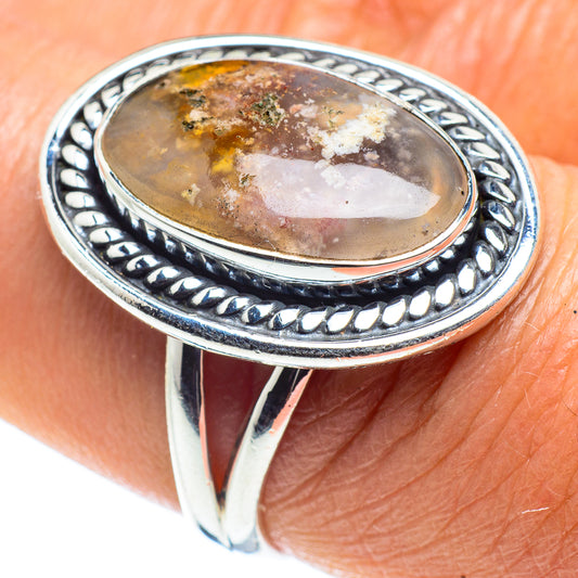 Plume Agate Rings handcrafted by Ana Silver Co - RING58741